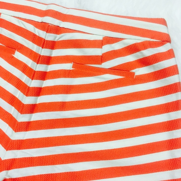 J Crew Orange and white Striped Shorts - Picture 5 of 6